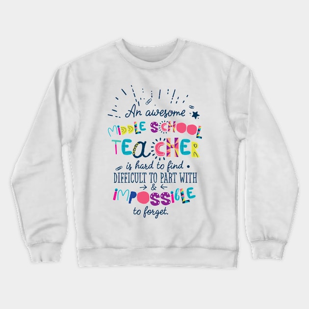 An Awesome Middle School Teacher Gift Idea - Impossible to forget Crewneck Sweatshirt by BetterManufaktur